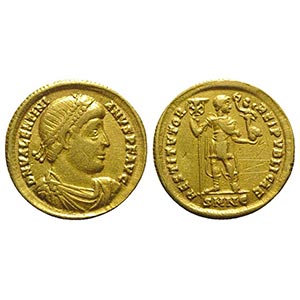 Valentinian I (364-375). AV Solidus (21mm, ... 