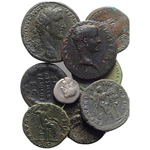 Lot of 14 Roman Imperial AR and Æ coins, to ... 