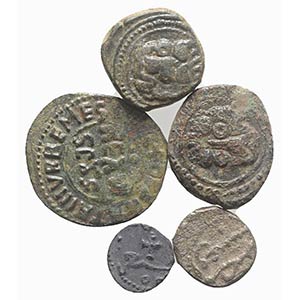 Italy, Sicily. Lot of 5 Æ and BI coins, to ... 