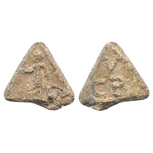 Roman Triangular PB Tessera, c. 1st century ... 