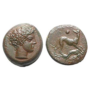 Sicily, Eryx, c. 400-390 BC. Æ Hexas (13mm, ... 