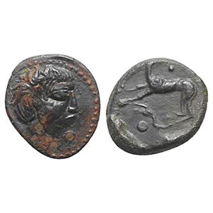 Sicily, Eryx, c. 400-390 BC. Æ Hexas (16mm, ... 