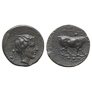 Sicily, Gela, c. 420-405 BC. Æ Tetras ... 