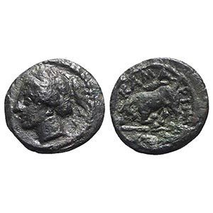 Sicily, Kamarina, c. 339/8-300 BC. Æ (11mm, ... 