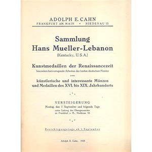 CAHN A.E. - Sammlung  Hans Mueller - ... 