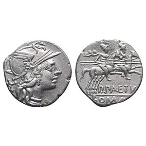 P. Aelius Paetus, Rome, 138 BC. AR Denarius ... 