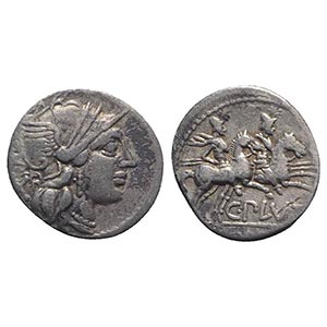 C. Plutius, Rome, 121 BC. AR Denarius (18mm, ... 
