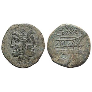 L. Rubrius Dossenus, Rome, 87 BC. Æ As ... 