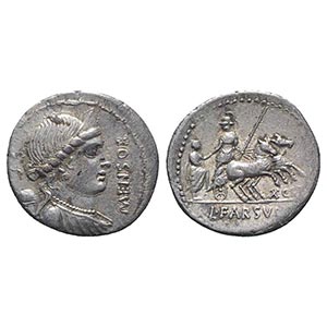 L. Farsuleius Mensor, Rome, 76 BC. AR ... 
