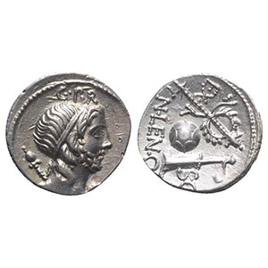 Cn. Lentulus, Spanish(?) mint, 76-75 BC. AR ... 