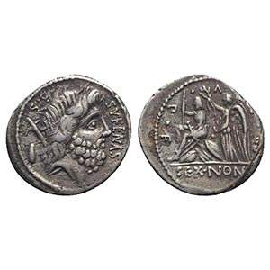M. Nonius Sufenas, Rome, 57 BC. AR Denarius ... 