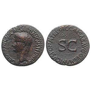 Germanicus (died AD 19). Æ As (28mm, 9.68g, ... 