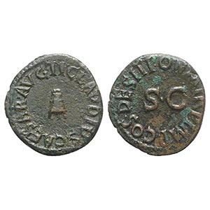 Claudius (41-54). Æ Quadrans (17mm, 2.29g, ... 