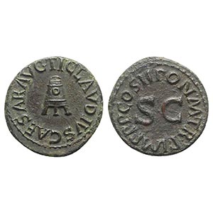 Claudius (41-54). Æ Quadrans (17mm, 2.97g, ... 