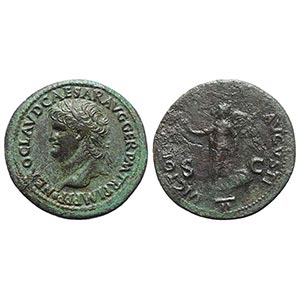 Nero (54-68). Æ Dupondius (31.5mm, 12.37g, ... 