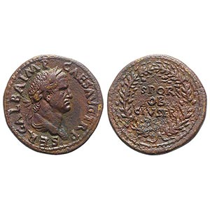 Galba (68-69). Æ Dupondius (28mm, 12.46g, ... 