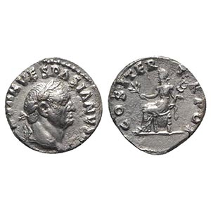 Vespasian (69-79). AR Denarius (18mm, 3.11g, ... 