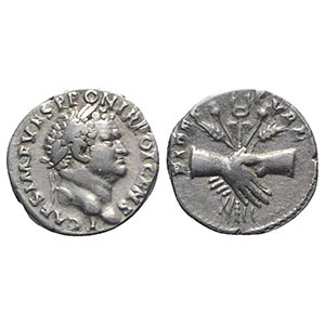 Titus (Caesar, 69-79). AR Denarius (19mm, ... 