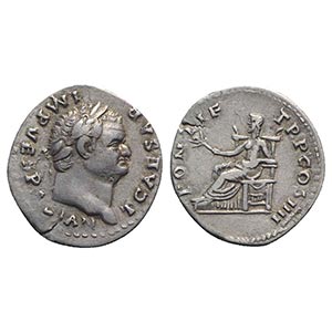 Titus (Caesar, 69-79). AR Denarius (19mm, ... 
