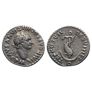 Domitian (81-96). AR Denarius (18mm, 3.32g, ... 