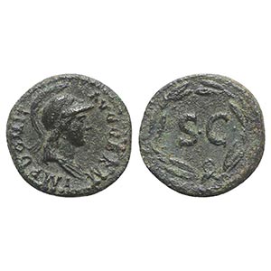 Domitian (81-96). Æ Quadrans (17mm, 2.47g, ... 