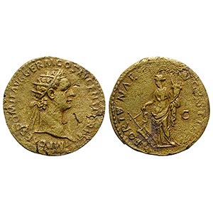 Domitian (81-96). Æ Dupondius (28mm, ... 