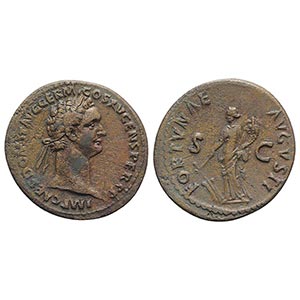Domitian (81-96). Æ As (29mm, 10.07g, 6h). ... 