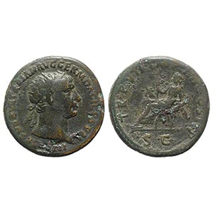 Trajan (98-117). Æ Dupondius (27mm, 12.59g, ... 
