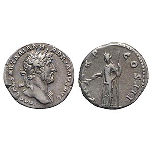 Hadrian (117-138). AR Denarius (17.5mm, ... 