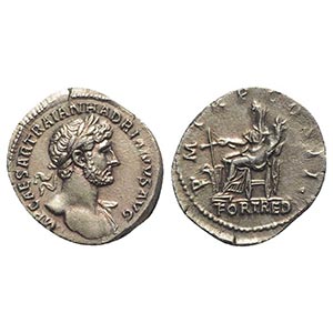 Hadrian (117-138). AR Denarius (19mm, 3.13g, ... 