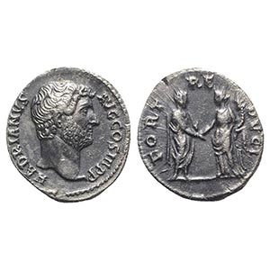 Hadrian (117-138). AR Denarius (18mm, 3.58g, ... 