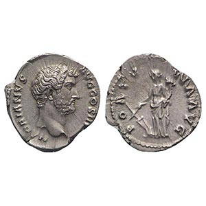 Hadrian (117-138). AR Denarius (18mm, 3.62g, ... 