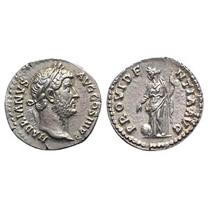 Hadrian (117-138). AR Denarius (18mm, 3.33g, ... 