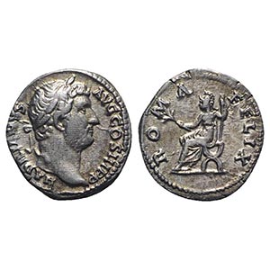 Hadrian (117-138). AR Denarius (18mm, 3.27g, ... 