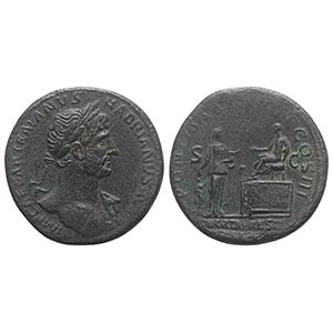 Hadrian (117-138). Æ Sestertius (33mm, ... 