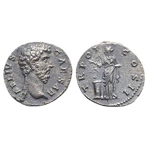 Aelius (Caesar, 136-138). AR Denarius (16mm, ... 