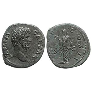 Aelius (Caesar, 136-138). Æ As (26mm, ... 