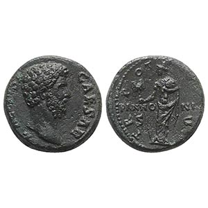 Aelius (Caesar, 136-138). Æ As (25mm, ... 