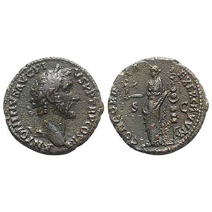 Antoninus Pius (138-161). Æ As (25.5mm, ... 