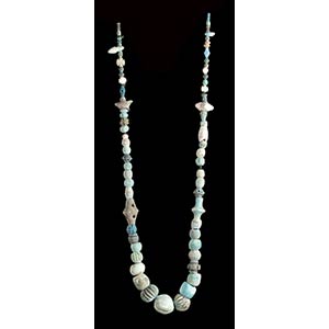 A FAIENCE BEADS NECKLACE70 cmProvenance: ... 