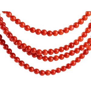 Coral necklace  four strands of ... 