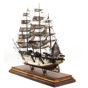 Silver model of ship AMERIGO ... 