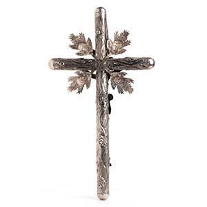 Silver 800/1000 crucifix - Italy, ... 