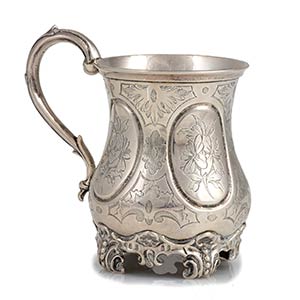 Victorian sterling silver mug - London 1857, ... 