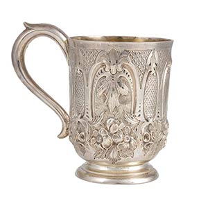 Sterling silver victorian mug -  ... 