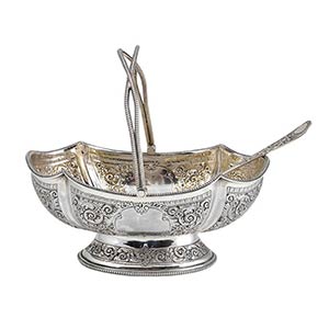 Victorian sterling silver sugar basket - ... 
