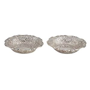 A pair of victorian sterling silver bowl - ... 