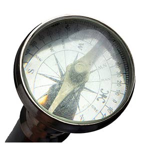 Antique floating compass gadget ... 