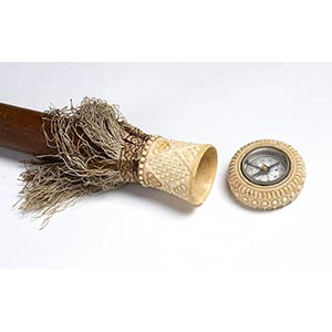 Antique ivory mounted floating compass ... 