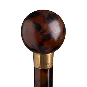 Antique Tortoise shell walking stick cane - ... 